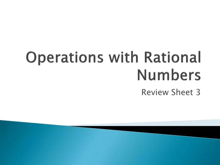 operations with rational numbers