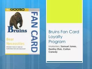Bruins Fan Card Loyalty Program