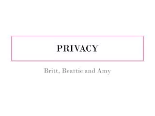 privacy