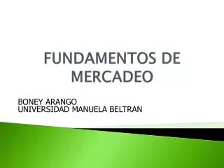 fundamentos de mercadeo