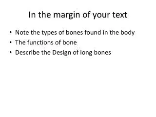 In the margin of your text