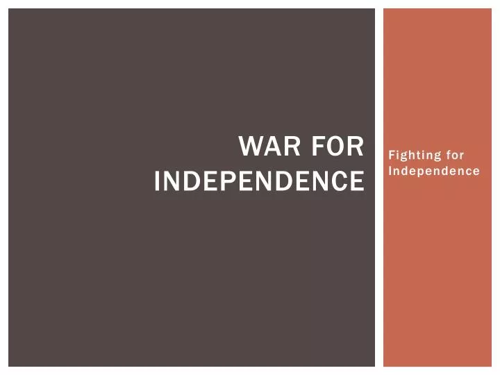 war for independence