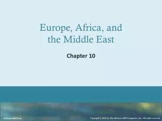 Europe, Africa, and the Middle East