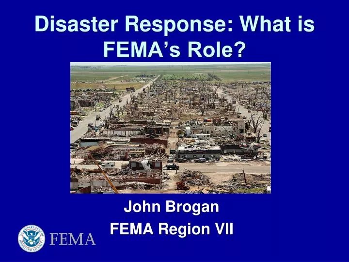 disaster response what is fema s role