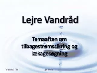 temaaften om tilbagestr mssikring og l kages gning