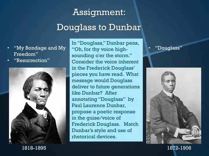 assignment douglass to dunbar