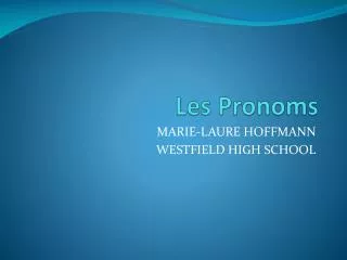 les pronoms