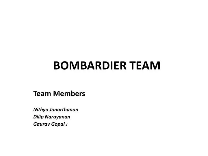 bombardier team