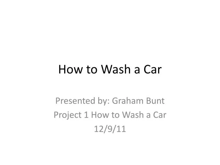 how to wash a car