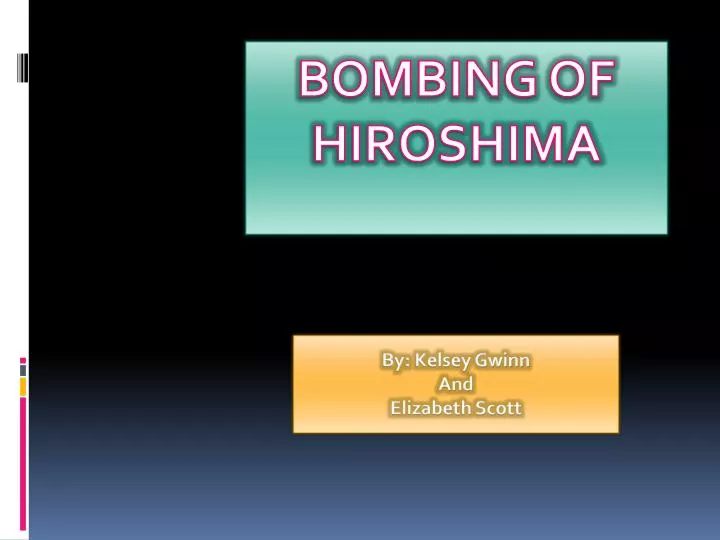 bombing of hiroshima