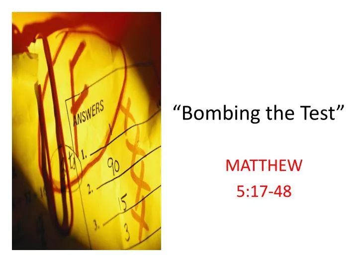 bombing the test