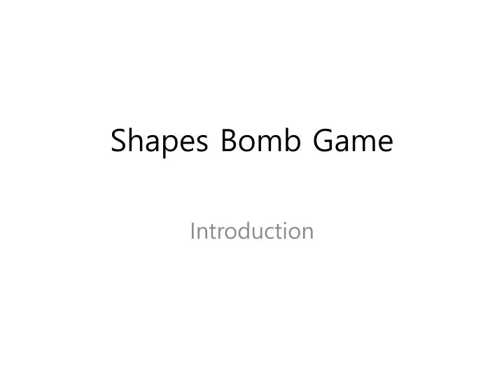 shapes bomb game