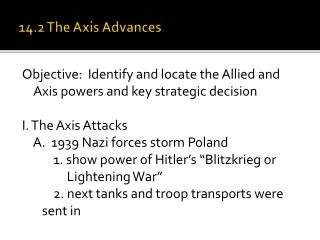 14.2 The Axis Advances