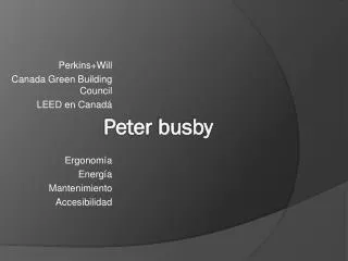 Peter busby