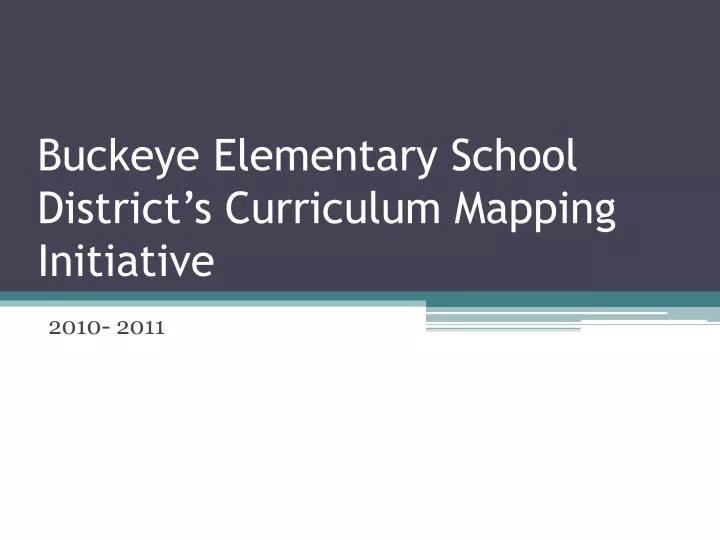 buckeye elementary school district s curriculum mapping initiative