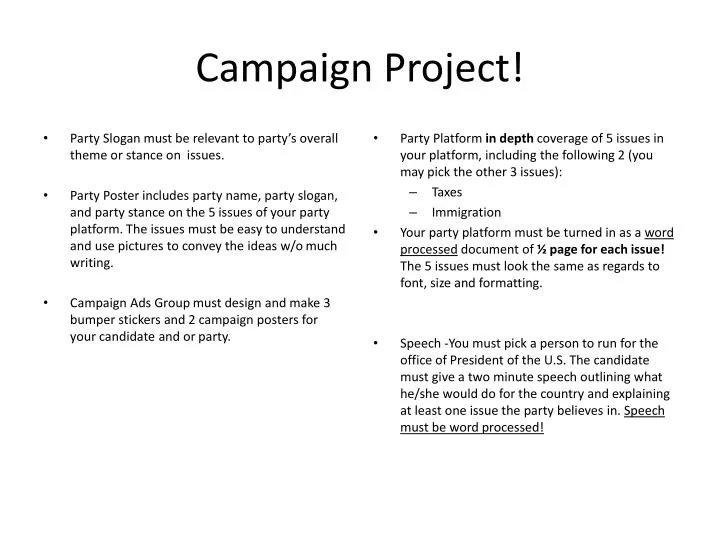 campaign project