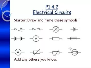 P1 4.2 Electrical Circuits