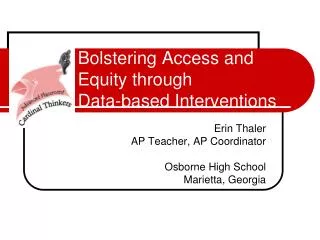 Bolstering Access and Equity through Data-based Interventions