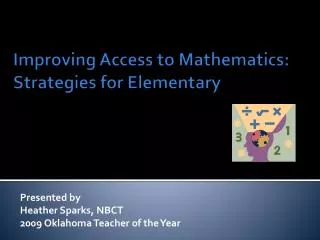 Improving Access to Mathematics: Strategies for Elementary