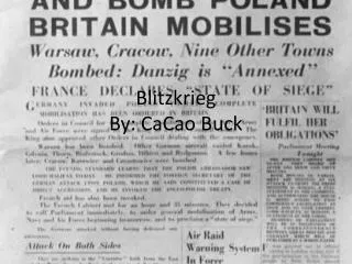 Blitzkrieg By: CaCao Buck