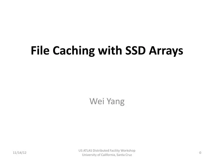 file caching with ssd arrays