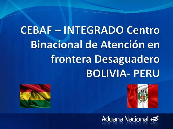 cebaf integrado centro binacional de atenci n en frontera desaguadero bolivia peru
