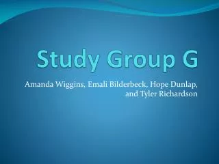 Study Group G