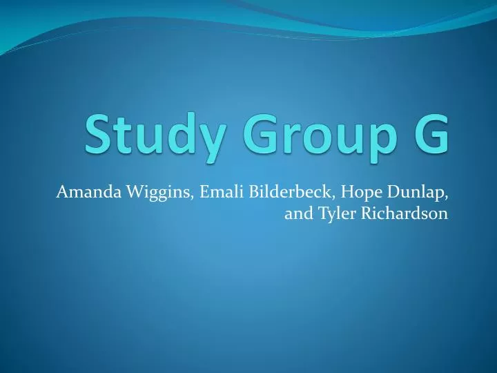 study group g