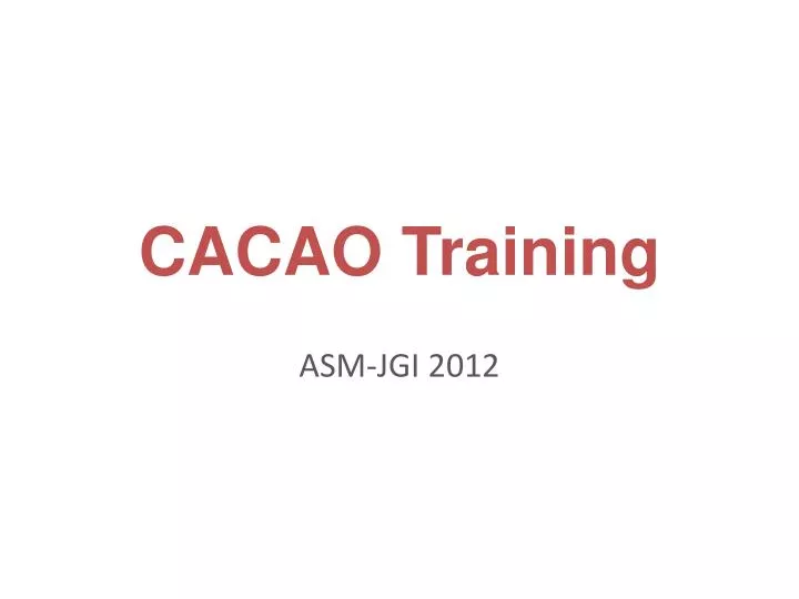 cacao training
