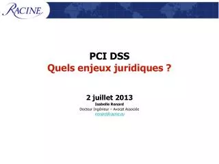 PCI DSS Quels enjeux juridiques ?