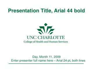 presentation title arial 44 bold