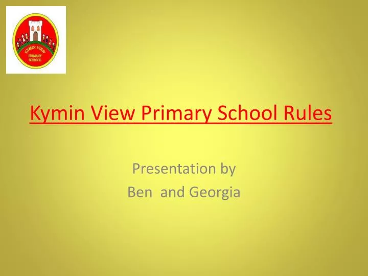 kymin view primary school rules