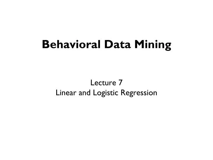 behavioral data mining