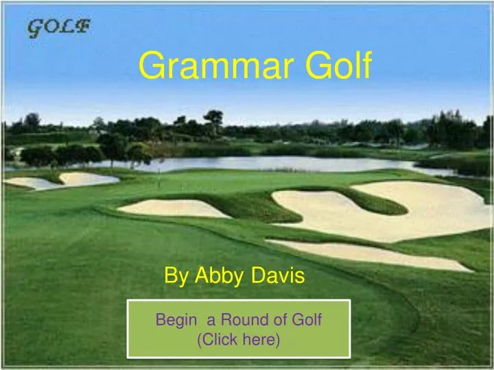 grammar golf