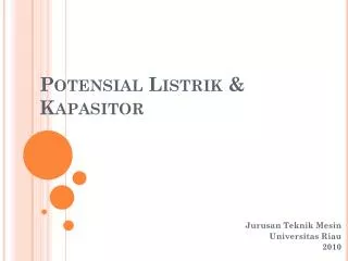 potensial listrik kapasitor