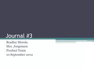 Journal #3