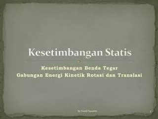 kesetimbangan statis