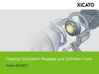 Thermal Simulation Request and Definition Form