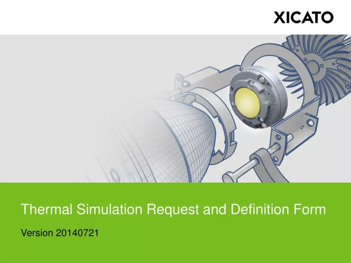 thermal simulation request and definition form