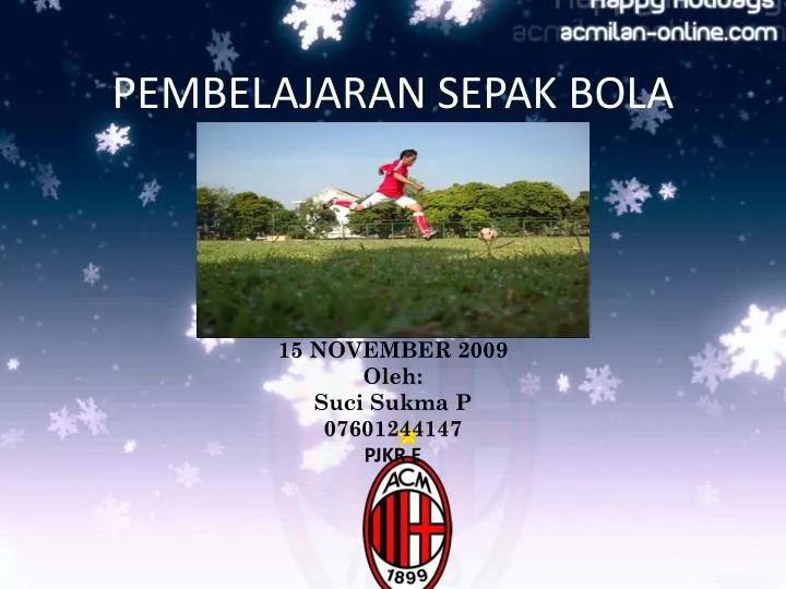 pembelajaran sepak bola