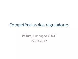 compet ncias dos reguladores
