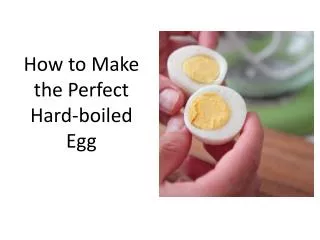 How to Make the Perfect Hard-boiled Egg