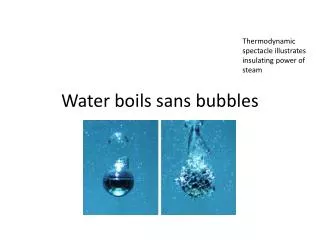 Water boils sans bubbles