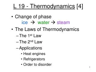 L 19 - Thermodynamics [4]