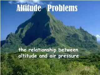 Altitude Problems