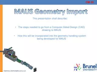 MAUS Geometry Import