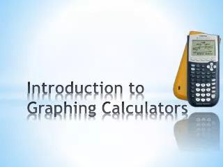 introduction to graphing calculators