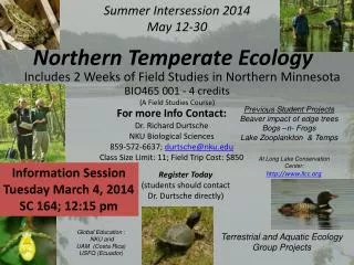 Summer Intersession 2014 May 12-30