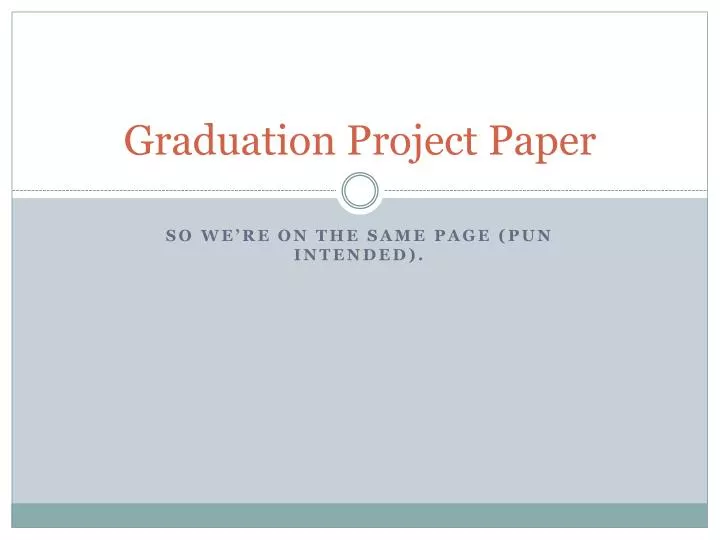 graduation project paper