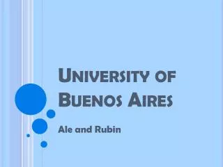 University of Buenos Aires